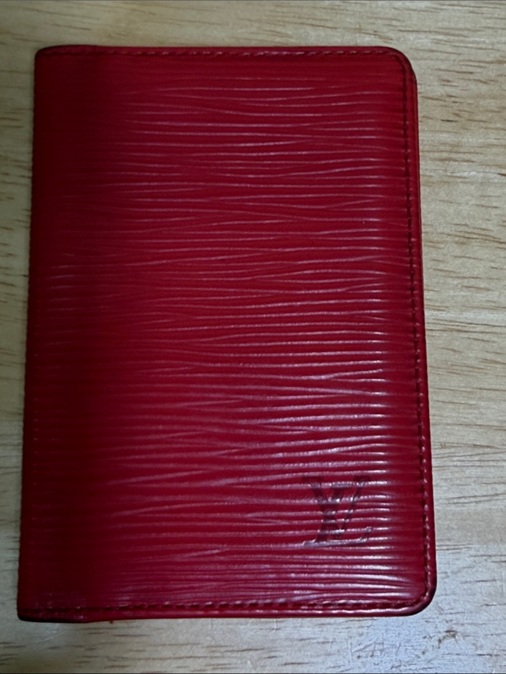 Louis Vuitton Red Epi Leather Compact Wallet
